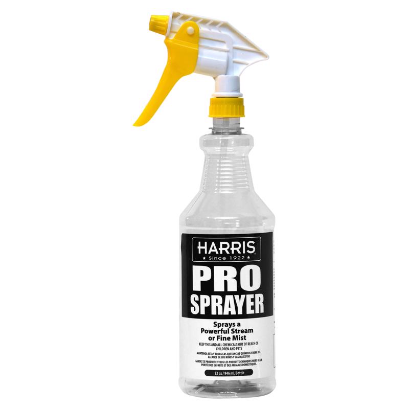 Harris Professional Spray Bottle 32oz (12-Pack), All-Purpose with Clear Finish, Pressurized Sprayer, Adjustable Nozzle and Measurements