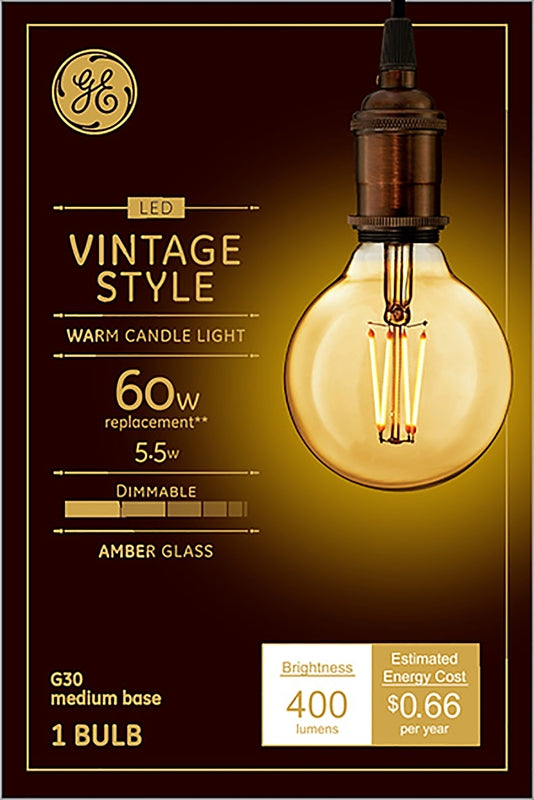 GE55W WW G30 Vint Bulb Vintage 33543/42183