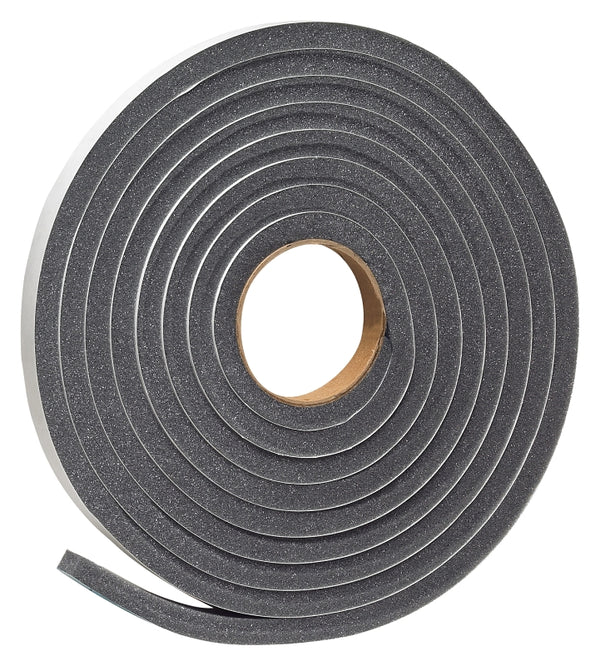 Frost King L346 Self-Adhesive Open Cell Tape, 17 Ft L X 3/4 in W 1/2 in T, Polyfoam, Charcoal