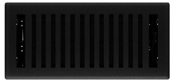 Imperial RG3439 Montezuma Decorative Floor Register, 4 x 10-Inch, Black Iron