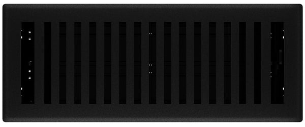 Imperial RG3440 Montezuma Decorative Floor Register, 4 x 12-Inch, Black Iron