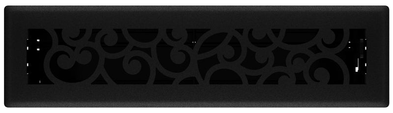 Imperial RG3457 Wonderland Decorative Floor Register, 2.25 x 12-Inch, Black Iron