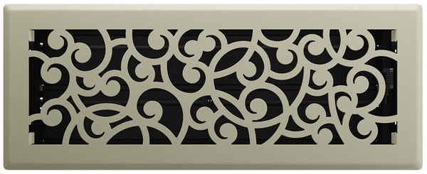 Imperial RG3455 Wonderland Decorative Floor Register, 4 x 12-Inch, Satin Nickel