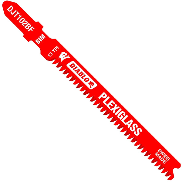 Diablo by Freud DJT102BF5 3-5/8 in. 13 TPI Bi-Metal T-Shank Jig Saw Blades for Plexiglass (5-Pack)