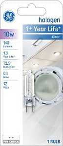 GE 97668 10-Watt 140-Lumen Specialty T3 Halogen Light Bulb, Clear