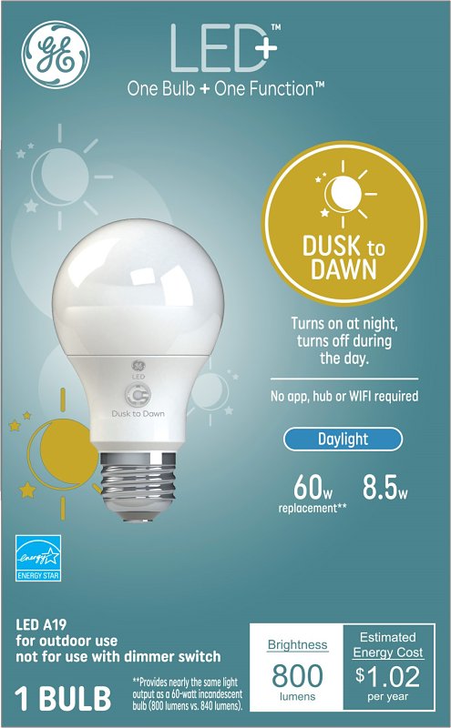 LED+ Dusk to Dawn Daylight A19 (1-Pack)