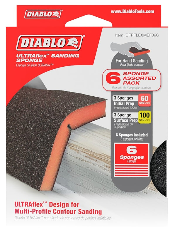 Diablo Flex Sponge MED/FINE 6PK DFPFLEXMEF06G