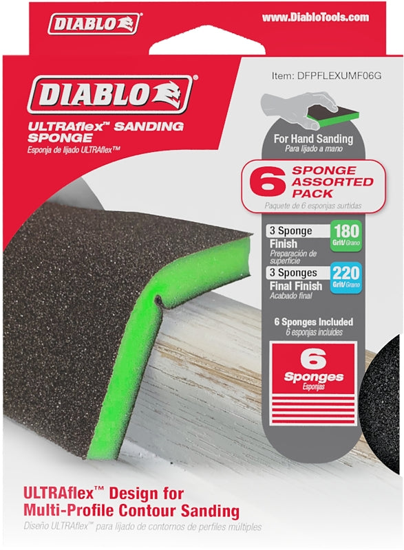 Diablo Flex Sponge MED/FINE 6PK DFPFLEXUMF06G