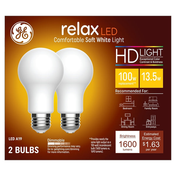 GE 93129807 LED Light Bulb, White