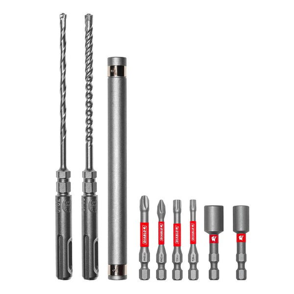 Diablo Rebar Demon Concrete Anchor Drive Installation Set - 9-Piece DMAPL9910-S9