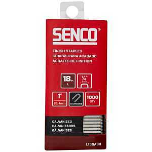 SENCO Collated Medium Wire Staples, Galvanized, 18 GA (L13BABR) 1,000 Box
