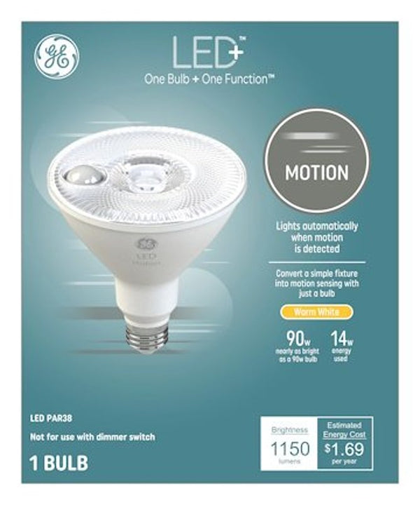 GE Lighting 93128971 LED Flood Bulb, Motion-Sensor, 15-Watts, 1200 Lumens - Quantity 1