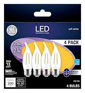 GE 10193 2.5W LED CAM Bulb (4 Pack), 4 Count
