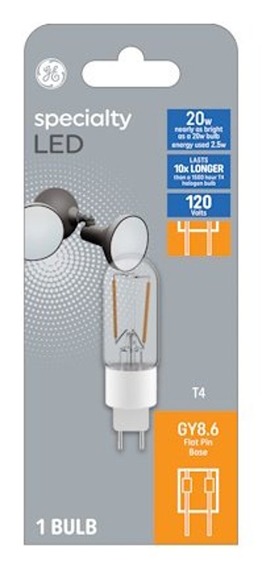 GE Lighting 93129031 LED Light Bulb, Clear, Filament Design, 2-Watts, 170 Lumens - Quantity 1