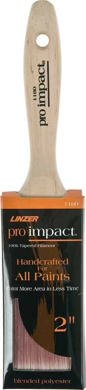Linzer Pro Impact 2 in. W Angle Polyester Blend Paint Brush