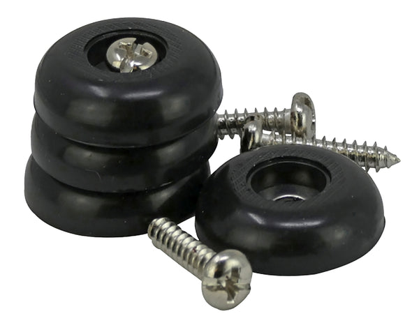 Shepherd Hardware 9644 1-Inch Surface Grip Screw On Non Slip Furniture Pads, 4-Pack