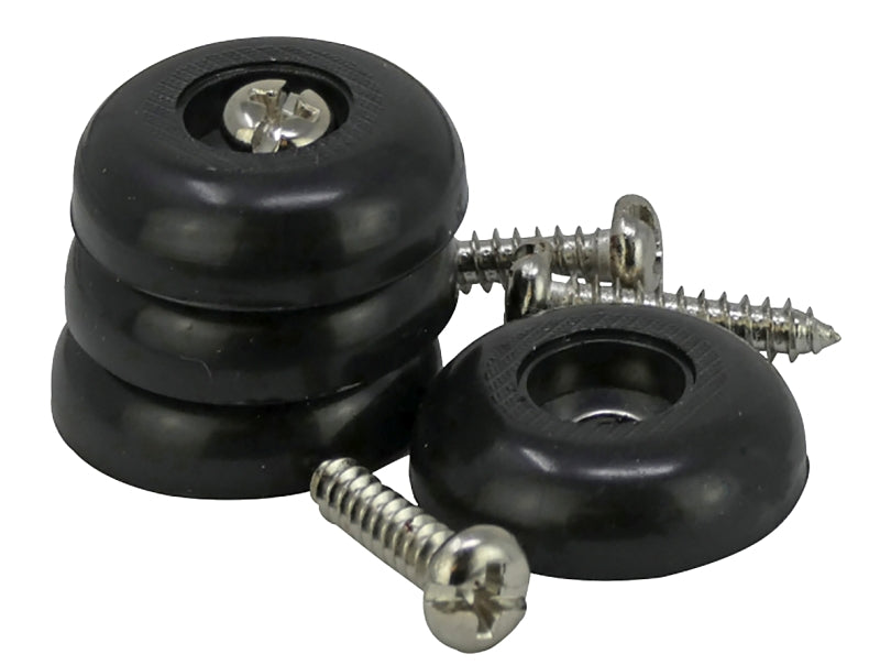 Shepherd Hardware 9644 1-Inch Surface Grip Screw On Non Slip Furniture Pads, 4-Pack