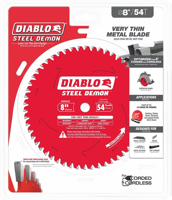 Freud-Diablo 8 X 54 Ferrous Thin Gauge D0854F