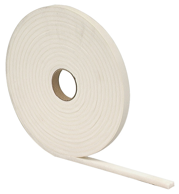 M-D Building Products 2758 M-D 0 Closed-Cell Weather-Strip, 1/2 in W X 17 Ft L X 1/4 in T, White 02758