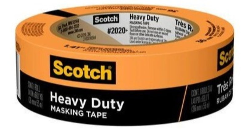 Scotch Heavy Duty Masking Tape, 1.41 in x 60.1 yd, 2020+-36AP, 1 roll