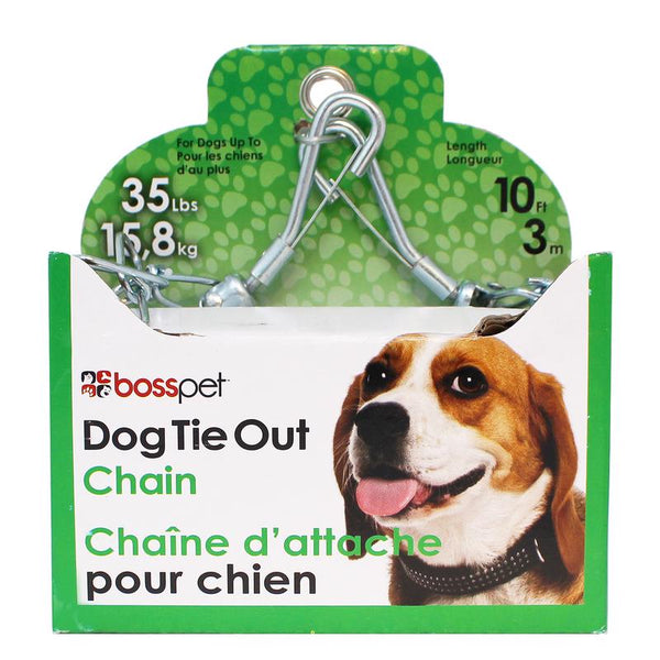 Boss Pet Products 10' Medium Swivel Chain Tie-Out Pet Supplies 27210