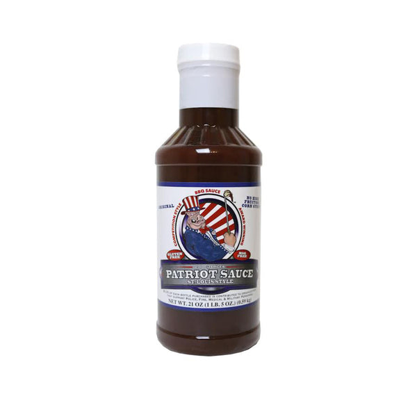 Code 3 Spices Patriot BBQ Sauce, 18 Ounce Bottle, Original St. Louis Competition Style Barbecue Flavor, Made Without High Fructose Corn Syrup, Gluten-Free, No MSG Patsauor