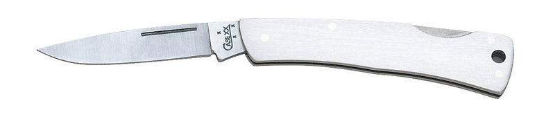 Case WR XX Pocket Knife Brushed Stainless Executive Lockback Item #004 - (M1059L SS) - Length Closed: 3 1/8 Inches