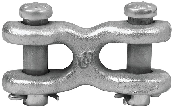 DayMark Campbell T5423302 Forged Steel Twin Clevis Link, Zinc Plated, 7/16" - 1/2" Trade, 9200 lbs Load Capacity
