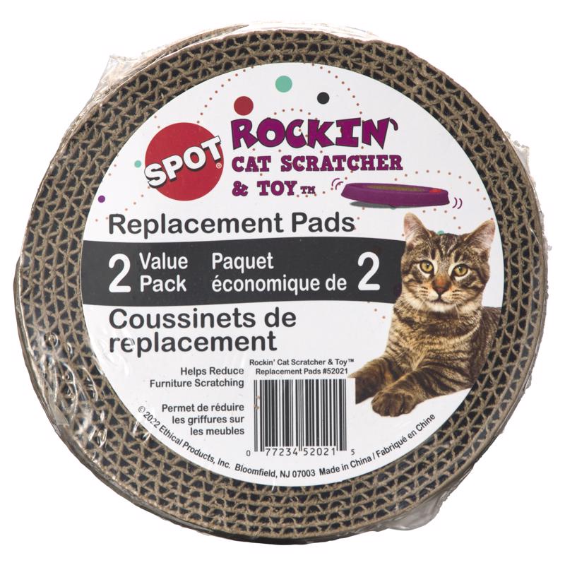 Ethical Pets Rockin' Insert Replacement Scratchers for Cat (2 Pack), 5.5"