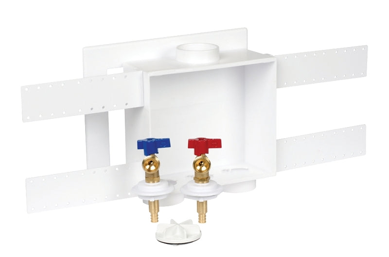 oatey company Oatey-38528 Oatey 38528 Quadtro Washing Machine Outlet Box F1807 PEX Tail Piece, 1/4" Turn, 2" Hub, White