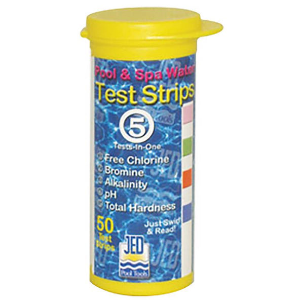 Jed Pool Tools, Natural Organic 00-IT490 00-490 50 Count 4 in 1 Pool and Spa Test Strips, Size