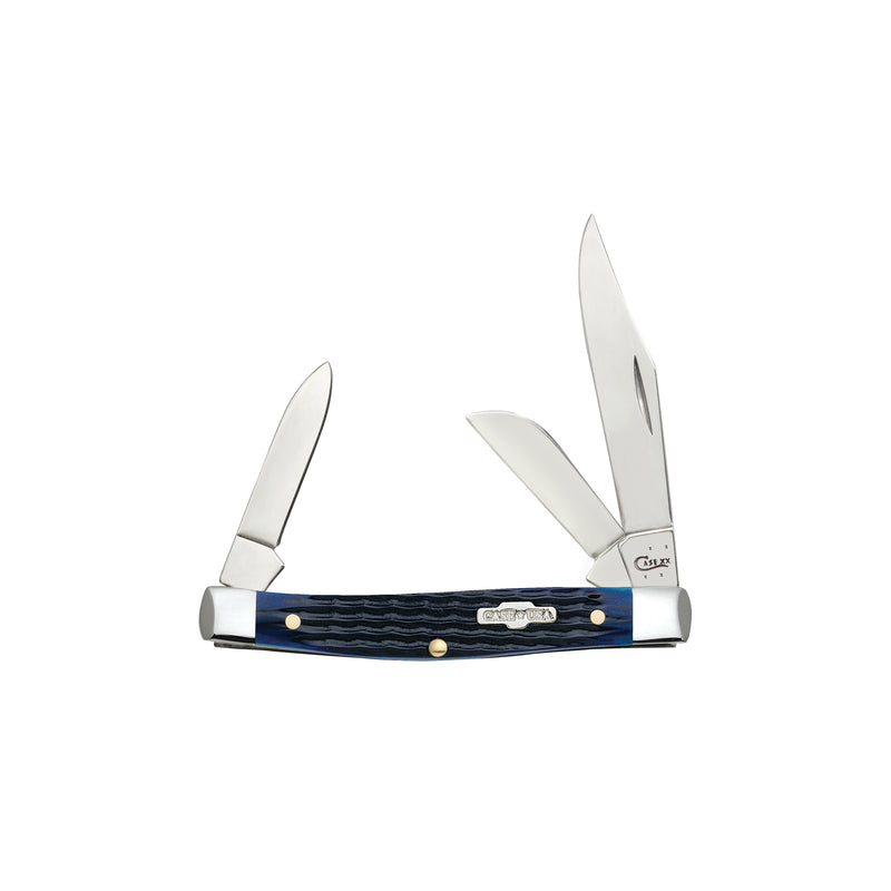 CASE XX WR Pocket Knife Navy Blue Medium Stockman Item #2806 - (6344 SS) - Length Closed: 3 1/4 Inches