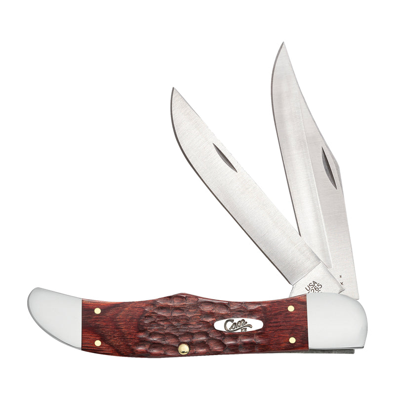 Case WR XX Pocket Knife Brown Rosewood Folding Hunter Item #189 - (6265Sab SS) - Length Closed: 5 1/4 Inches
