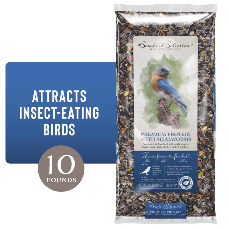 Global Harvest Foods+Songbird+Selections+Chickadee+and+Nuthatch+Wild+Bird+Food+Mealworm+10+lb.+-+Case+of%3a+1%3b