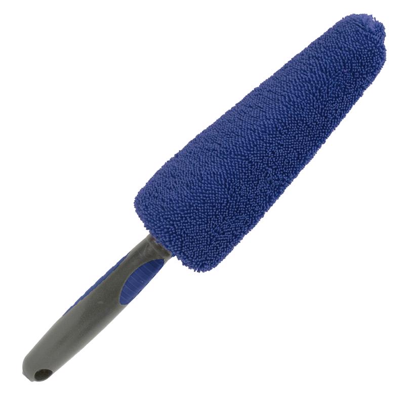VIKING Wheel Brush or Rim Brush for Car, Metal Free, Blue, 2.5 Inch x 14.3 Inch