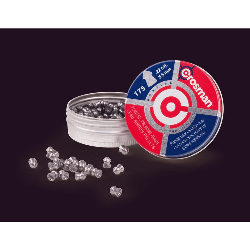Crosman Air Guns P022 Air Gun Pellets, Pointed, .22-Caliber, 175-Ct. - Quantity 12