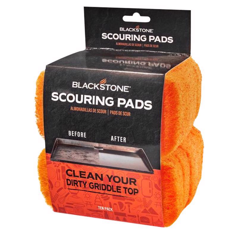 Blackstone Griddle Scrub Pads (Pack of 10), 5063, BBQ Grill & Cooktop Scouring Scrubbers – Heavy-Duty Cleaning Pads for Grilling for Baked On Food & Cooking Oils – Grill Cleaning Supplies