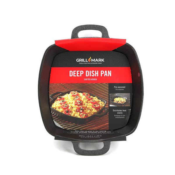 Grill Mark Cast Iron Deep Dish Pan 12.8 in. L X 10.3 in. W 1 pk 08108ACE
