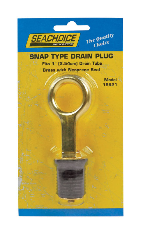 Seachoice Drain Plug-1 SNAP Lock-Brass