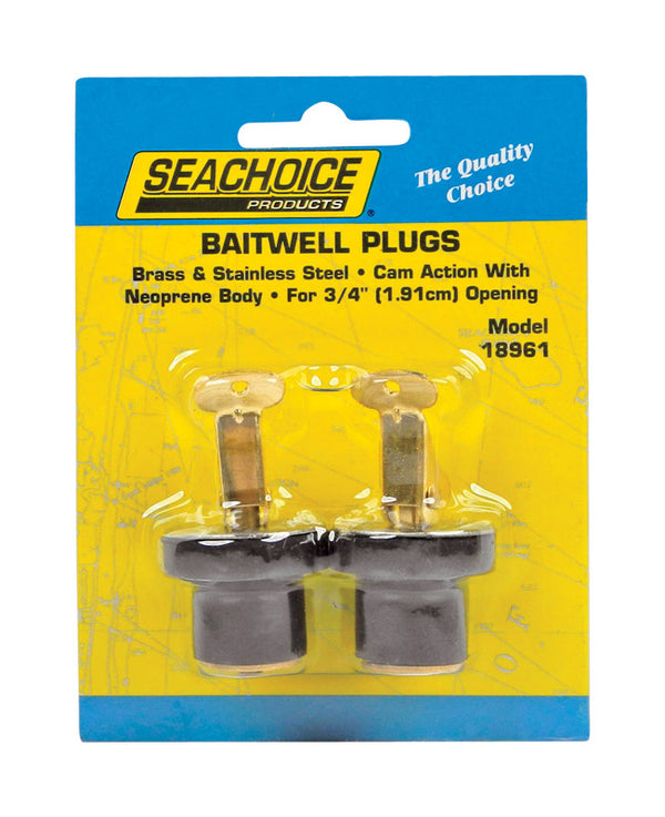 Seachoice Deck and Baitwell Plug, 3/4 in. Brass, 2 Count (Pack of 1) 18961
