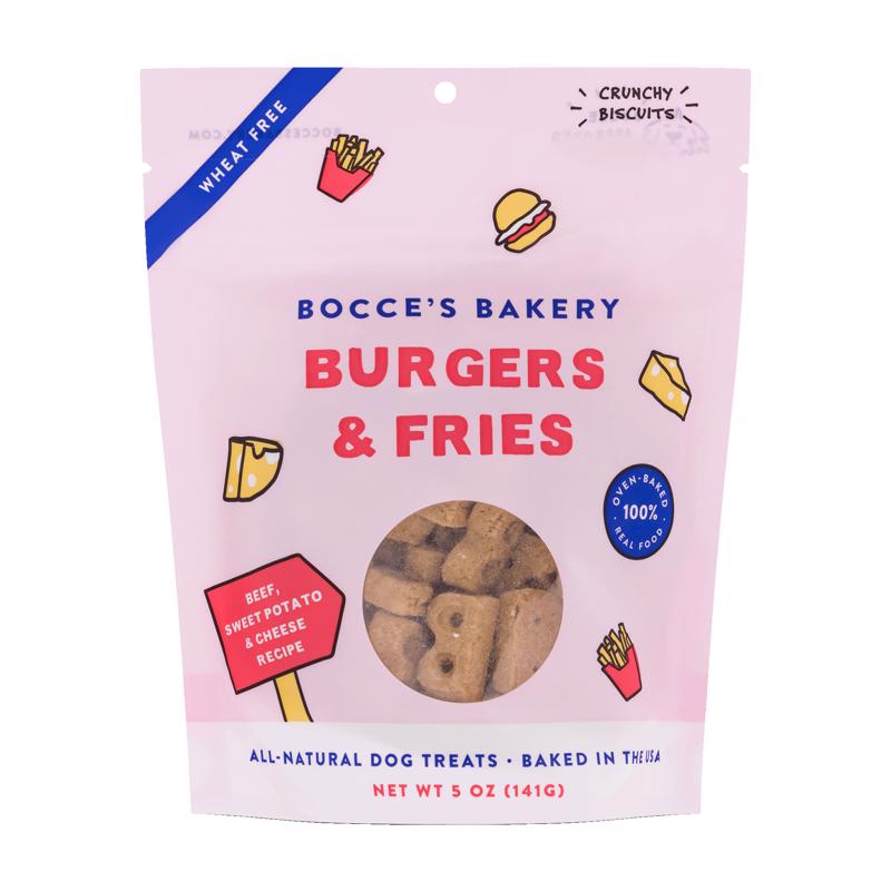 Bocce's Bakery - Limited Edition Wheat-Free Dog Treats, Burgers & Fries Biscuits, 5 oz BCB-A20112