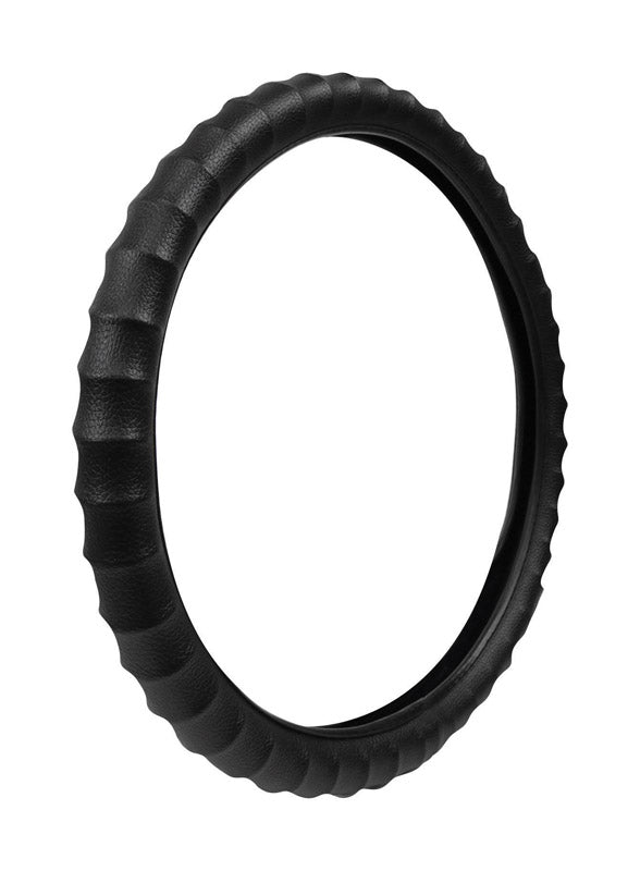 Custom Accessories Cover Steerwhl Ribd Blk 38011