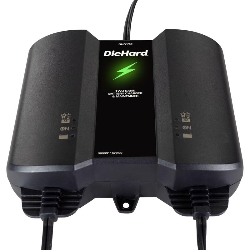 Diehard 8106522 12 V 4 Amps Automatic Battery Charger & Maintainer - Black
