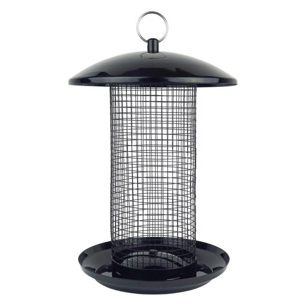 Nature's Way Midnight Metal Mesh Mixed Seed and Peanut Bird Feeder for Wild Birds and Outdoor Décor, 2.75 Quart Capacity, Easy to Clean and Fill with Easy-Cling Mesh, Black KMESH-9