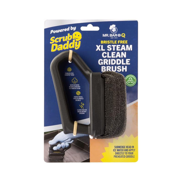Mr. Bar-B-Q Bristle Free XL Steam Clean Griddle/Grill Brush Powered by Scrub Daddy 60404SDZ