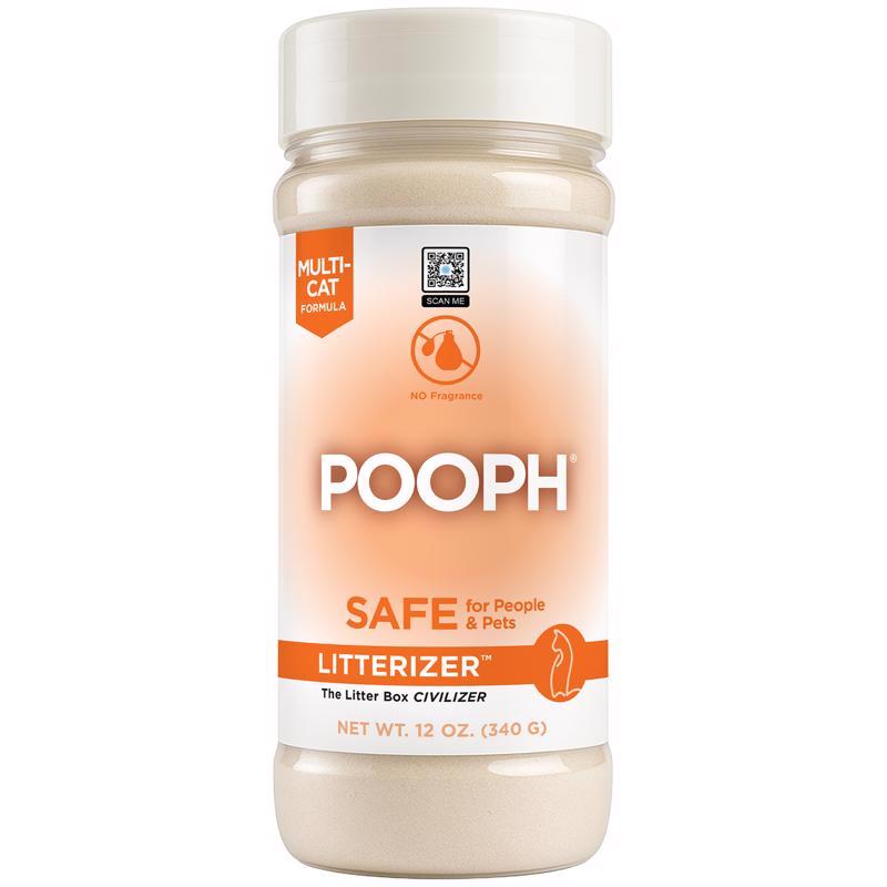POOPH® LITTERIZER® – 12oz Bottle – Absorbs 46x Weight in Wetness & Odor – Keeps Litter Dry, Reduces Mess, Reduce Litter Costs AND Get a STINK-FREELitter Box – WITHOUT Fragrances or Harsh Chemicals