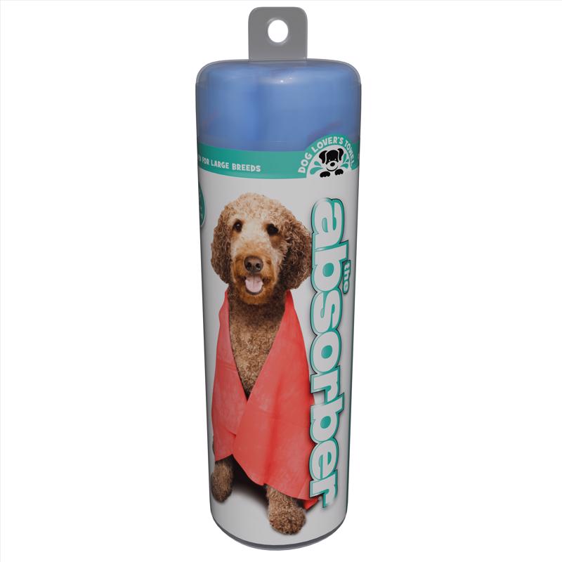 THE Absorber 8122193 Lovers Dog Absorbent Towel Blue