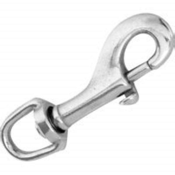 DayMark Campbell T7615422 Swiveling Bolt Snap, Die Cast Zinc, Nickel Plated, 1" Round Eye, 1/2" Opening, 4-1/4" Length, 90 lbs Working Load Limit, (Pack of 10)