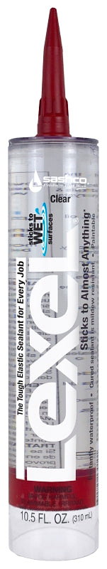 Sashco 13010 10.5oz Sashco Sealants Clear Lexel Adhesive Caulk, 10.5-Ounce