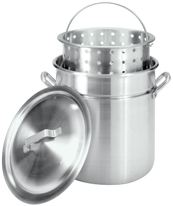 Bayou Classic 4042 42-Quart All-Purpose Aluminum Stockpot with Steam and Boil Basket